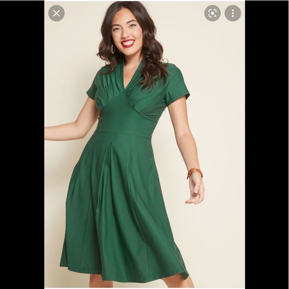 🎉HP🎉 ModCloth NWT Green Retro Midi Dress size XL - Picture 3 of 8
